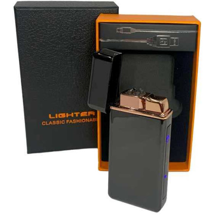 Электроимпульсная USB + зажигалка газовая в подарочной упаковке HL-419 Black Электроимпульсная USB + зажигалка газовая в подарочной упаковке HL-419 Black
