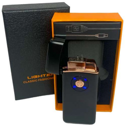 Электроимпульсная USB + зажигалка газовая в подарочной упаковке HL-422 Black Электроимпульсная USB + зажигалка газовая в подарочной упаковке HL-422 Black
