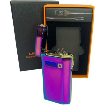 Электроимпульсная USB + зажигалка газовая в подарочной упаковке HL-428 Rainbow Электроимпульсная USB + зажигалка газовая в подарочной упаковке HL-428 Rainbow