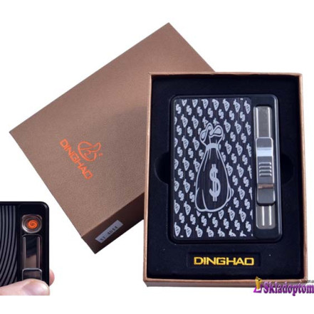 Портсигар + USB запальничка з подачею сигарет 4844-3 (На 10 сигарет, спіраль розжарювання) Портсигар + USB запальничка з подачею сигарет 4844-3 (На 10 сигарет, спіраль розжарювання)