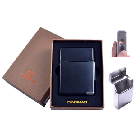 Портсигар + USB запальничка 4845-Black (Цигаркова пачка, спіраль розжарювання) Портсигар + USB запальничка 4845-Black (Цигаркова пачка, спіраль розжарювання)
