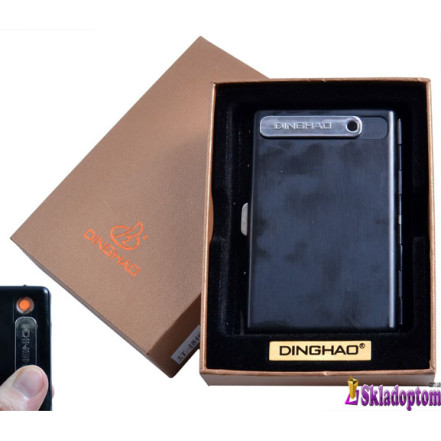 Портсигар + USB запальничка 4846-Black (На 10 сигарет, спіраль розжарювання) Портсигар + USB запальничка 4846-Black (На 10 сигарет, спіраль розжарювання)