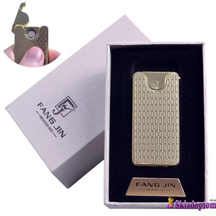 USB зажигалка в подарочной упаковке 4794B-3 (FANG JIN,двухсторонняя спираль накаливания)