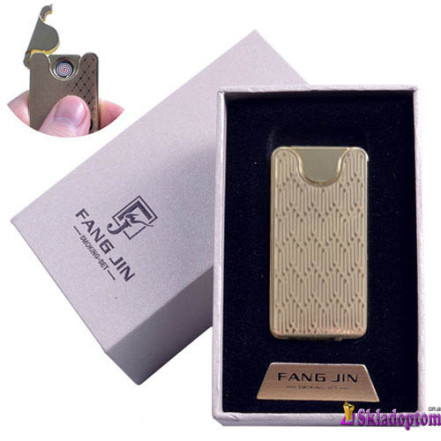 USB зажигалка в подарочной упаковке 4794B-5 (FANG JIN,двухсторонняя спираль накаливания)