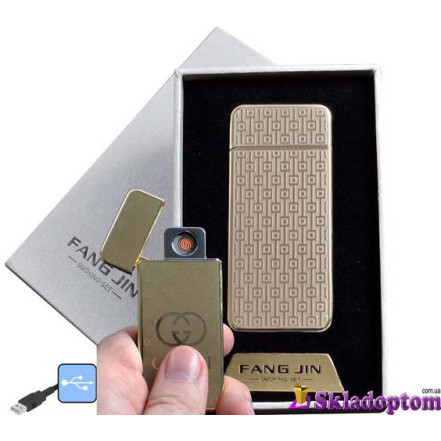 USB зажигалка в подарочной упаковке 4796B-4 (FANG JIN,спираль накаливания)