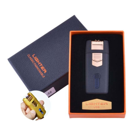 USB зажигалка в подарочной коробке Lighter HL-32 Black (Электроимпульсная, двойная дуга) USB зажигалка в подарочной коробке Lighter HL-32 Black (Электроимпульсная, двойная дуга)