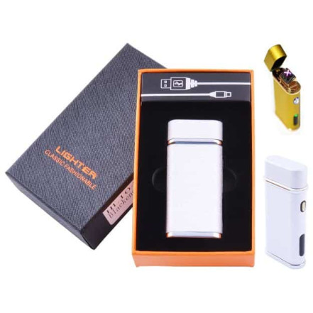 Електроімпульсна запальничка у подарунковій коробці Lighter HL-104 Silver Електроімпульсна запальничка у подарунковій коробці Lighter HL-104 Silver