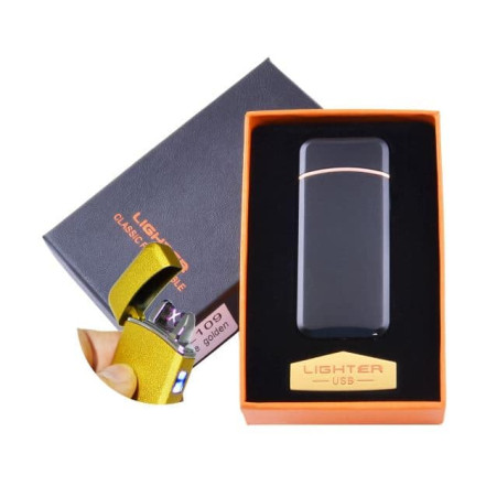 Електроімпульсна запальничка у подарунковій коробці Lighter HL-109 Black Електроімпульсна запальничка у подарунковій коробці Lighter HL-109 Black