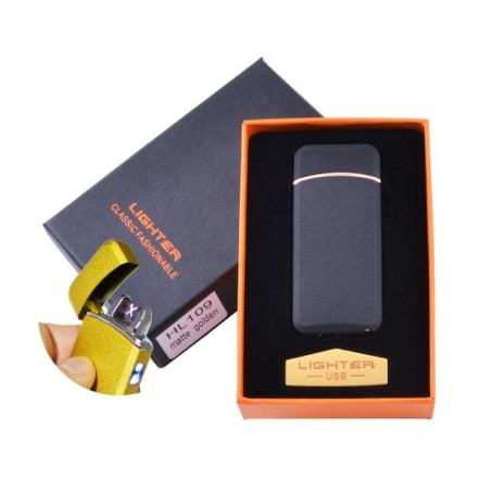 Електроімпульсна запальничка у подарунковій коробці Lighter HL-109 Black matte Електроімпульсна запальничка у подарунковій коробці Lighter HL-109 Black matte