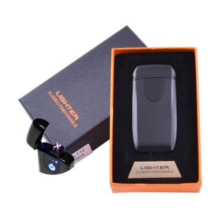 Електроімпульсна запальничка у подарунковій коробці Lighter HL-112 Black Електроімпульсна запальничка у подарунковій коробці Lighter HL-112 Black