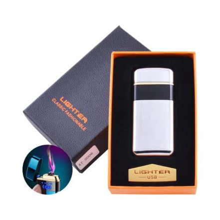 Електроімпульсна запальничка у подарунковій коробці Lighter 5006 Silver Електроімпульсна запальничка у подарунковій коробці Lighter 5006 Silver