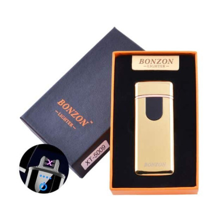 Електроімпульсна запальничка в подарунковій коробці Lighter 5009 Gold