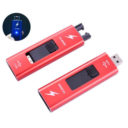 Электроимпульсная USB зажигалка HL-139 Red Электроимпульсная USB зажигалка HL-139 Red