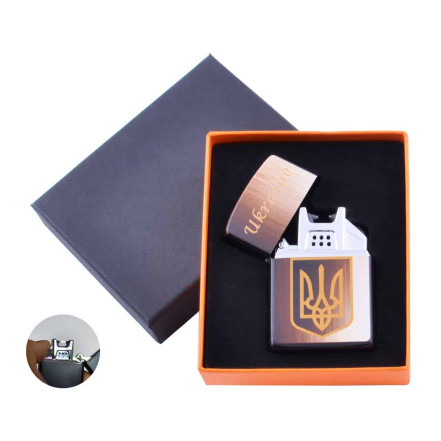USB запальничка HL-146-1 електроімпульсна з гербом України USB запальничка HL-146-1 електроімпульсна з гербом України