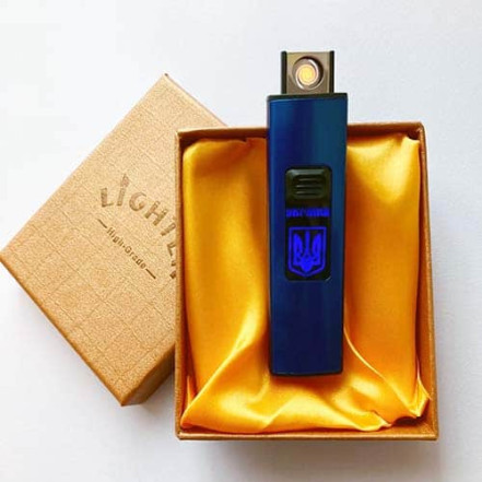 USB Запальничка з підсвіткою Україна у подарунковій упаковці UA-45 Blue USB Запальничка з підсвіткою Україна у подарунковій упаковці UA-45 Blue