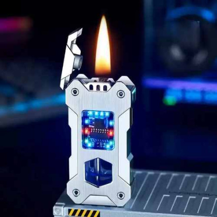 Бензинова гравітаційна запальничка Gravity Flame HL-607 Silver