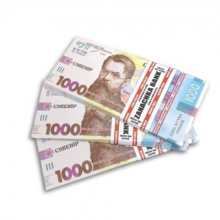 Пачка грошей по 1000 гривень Пачка грошей по 1000 гривень