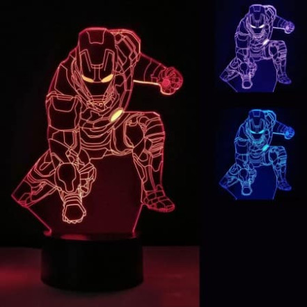 3D Світильник Залізна людина 13-4 3D Світильник Залізна людина 13-4