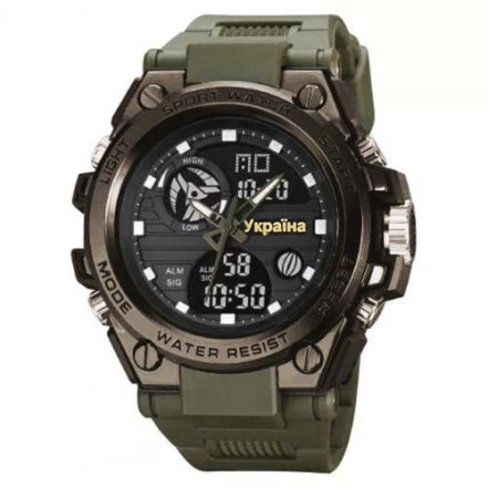 Годинник наручний SKMEI 2031AG ARMY GREEN, UKRAINE