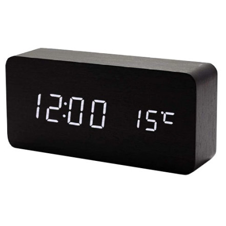 Годинник мережевий VST-862-6 білий, (корпус чорний) температура, USB Годинник мережевий VST-862-6 білий, (корпус чорний) температура, USB