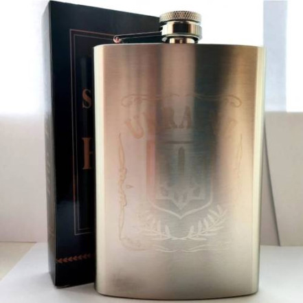 Фляга из нержавеющей стали (256мл/9oz.) UKRAINE WKL-024 Фляга из нержавеющей стали (256мл/9oz.) UKRAINE WKL-024