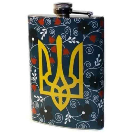 Фляга из нержавеющей стали (256мл/9oz.) Герб України WKL-025 Фляга из нержавеющей стали (256мл/9oz.) Герб України WKL-025