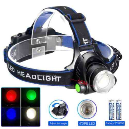 Налобный фонарь PLD-V9-F-4XPE RGB Налобный фонарь PLD-V9-F-4XPE RGB
