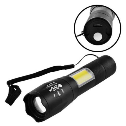 Ліхтар POLICE 1831-T6+COB (Zoom/MicroUSB)