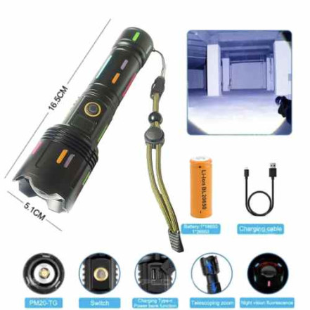 Ліхтар NIGHT VISION FLUORESCENCE G25 WHITE LASER LED PM30-TG Ліхтар NIGHT VISION FLUORESCENCE G25 WHITE LASER LED PM30-TG