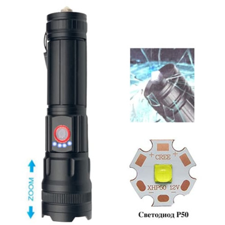 Ліхтар BL-6525-GT100, 1x18650, zoom, ЗУ Type-C, Box Ліхтар BL-6525-GT100, 1x18650, zoom, ЗУ Type-C, Box