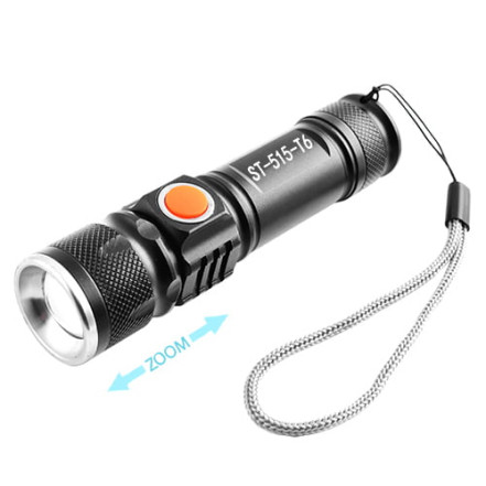 Ліхтар ST-515-T6, ЗУ USB, вбудований акумулятор, zoom Ліхтар ST-515-T6, ЗУ USB, вбудований акумулятор, zoom
