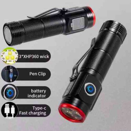 Ліхтар S33-3XHР360, 1x18650, power bank, індикація заряду, ЗУ Type-C, Box, магніт, Box Ліхтар S33-3XHР360, 1x18650, power bank, індикація заряду, ЗУ Type-C, Box, магніт, Box