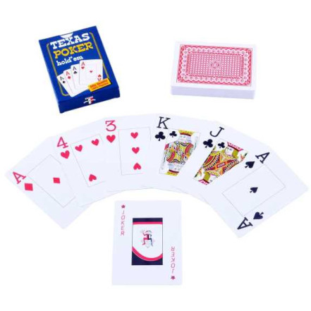 Карти пластикові Texas Poker (54 шт) 408-30-1 Red