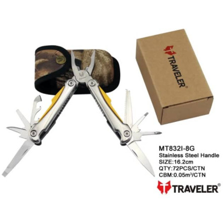 Мультитул Traveler MT-832-1 Yellow з чохлом