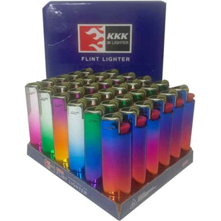 Зажигалка кремниевая в металлическом корпусе "KKK Lighter" 111