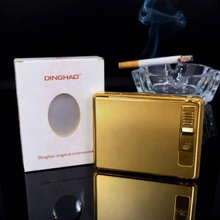 Портсигар із запальничкою Dinghao HL-789 Gold