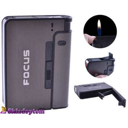Портсигар с зажигалкой FOCUS HL-4938 Black Портсигар с зажигалкой FOCUS HL-4938 Black