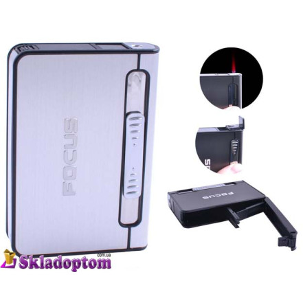Портсигар с зажигалкой FOCUS HL-4939 Silver Портсигар с зажигалкой FOCUS HL-4939 Silver