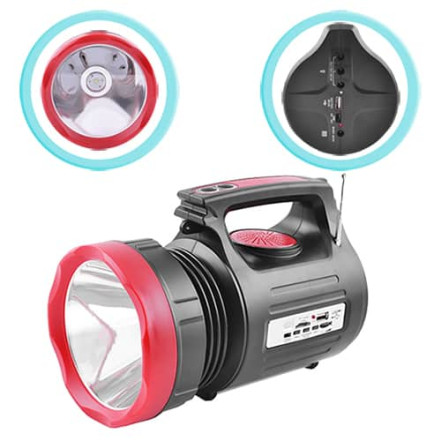 Ліхтар переносний Luxury 2890, 10W+22LED, ЗУ 220V, вбудований акумулятор, power bank, радіо, TF card