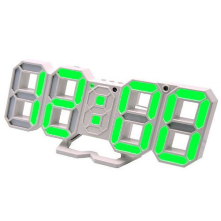 Часы сетевые VST-883-4 зеленые, температура, USB
