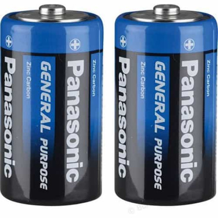 Батарейка Panasonic GENERAL PURPOSE R20 ZINK-CARBON