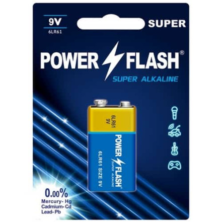 Батарейка Power Flash 6LR61 bl Батарейка Power Flash 6LR61 bl