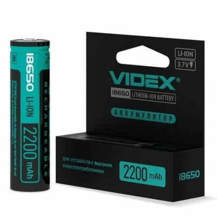 Акумулятор Videx 18650 2200mAh захист bl Акумулятор Videx 18650 2200mAh захист bl