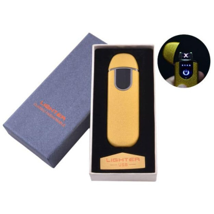Электроимпульсная USB зажигалка Lighter HL-69 Gold Электроимпульсная USB зажигалка Lighter HL-69 Gold