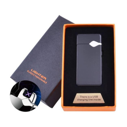 Электроимпульсная USB зажигалка в подарочной коробке Lighter 5004 Black Электроимпульсная USB зажигалка в подарочной коробке Lighter 5004 Black