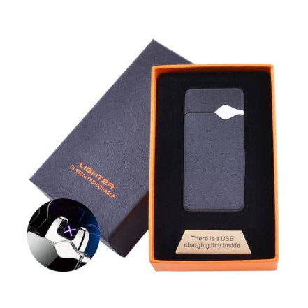 Электроимпульсная USB зажигалка в подарочной коробке Lighter 5004 Black Матовая Электроимпульсная USB зажигалка в подарочной коробке Lighter 5004 Black Матовая