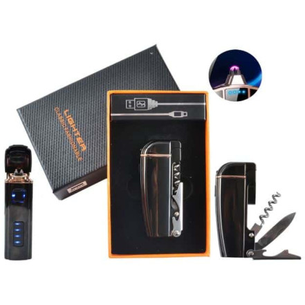 Електроімпульсна запальничка USB HL-221 Black Електроімпульсна запальничка USB HL-221 Black