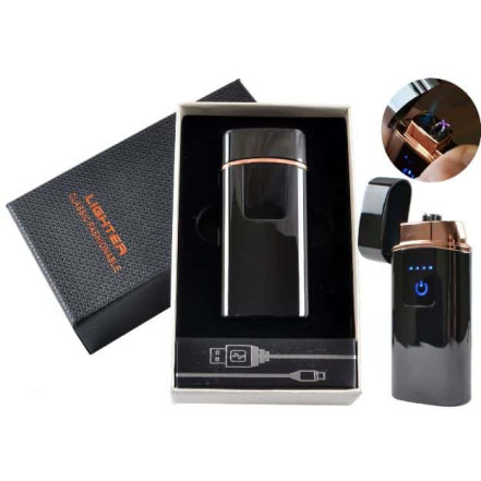 Электроимпульсная USB + газовая зажигалка в подарочной упаковке HL-249 Black Электроимпульсная USB + газовая зажигалка в подарочной упаковке HL-249 Black