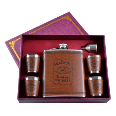 Подарунковий набір з флягою Jim Beam TZ-7 Dark Подарунковий набір з флягою Jim Beam TZ-7 Dark