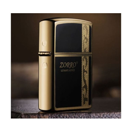 Запальничка бензинова ZORRO Black and gold HL-293 Запальничка бензинова ZORRO Black and gold HL-293